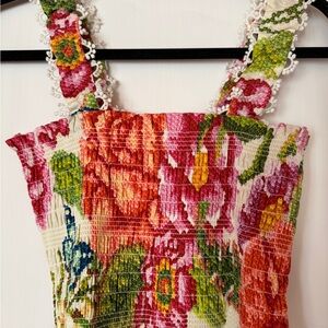Farm rio smocked floral top- NEW